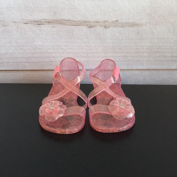 Old Navy Shoes Crossstrap Pink Glitter Jelly Sandals Poshmark